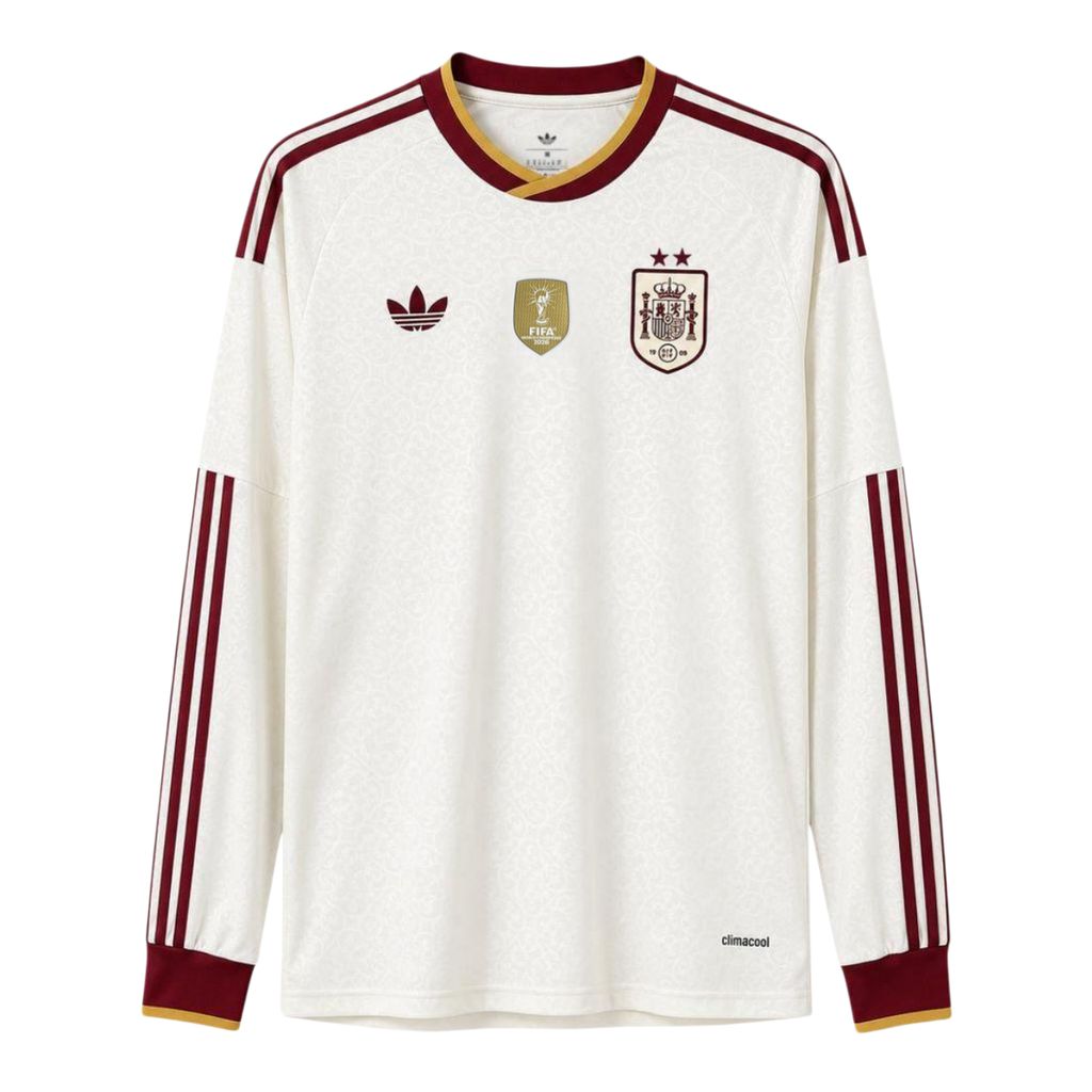 Mens Spain 2026 World Cup Away Long Sleeve Jersey Champions Edition