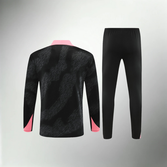 Paris Saint-Germain Black and Pink Tracksuit Set