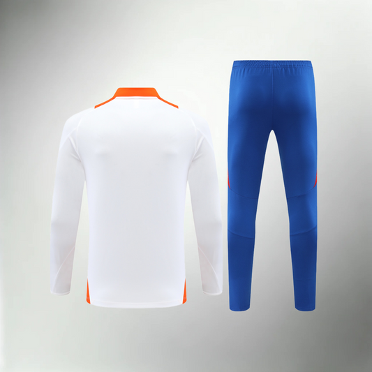 Japan White, Blue and Orange Tracksuit Set