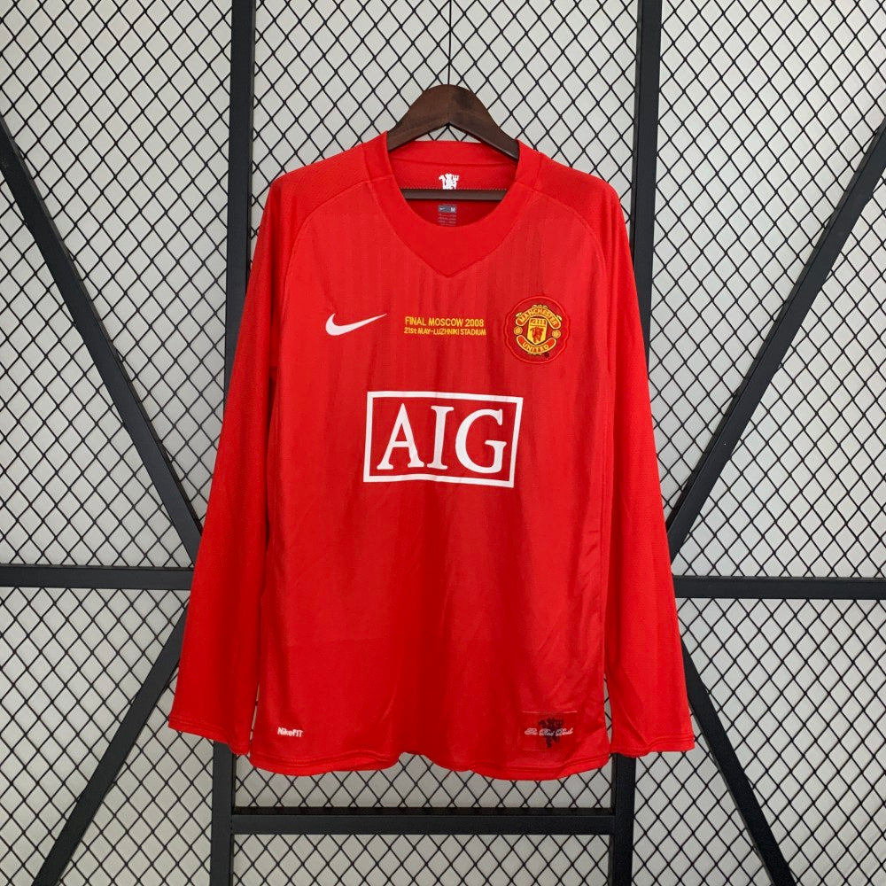 2007-08 Manchester United Retro Kit Home Kit (Long sleeve)