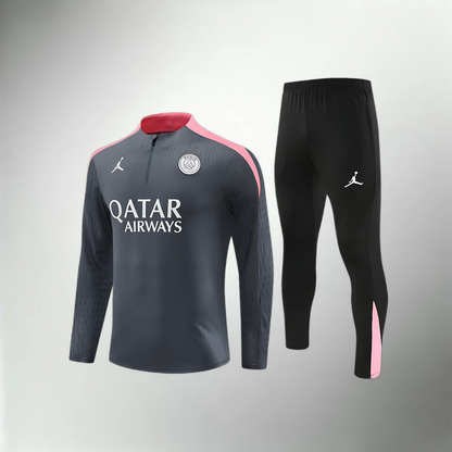 Paris Saint-Germain Gray and Pink Tracksuit Set