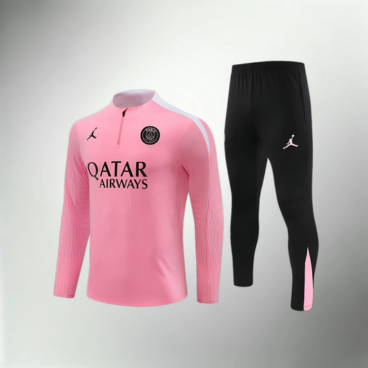 Paris Saint-Germain Half Pink Tracksuit Set
