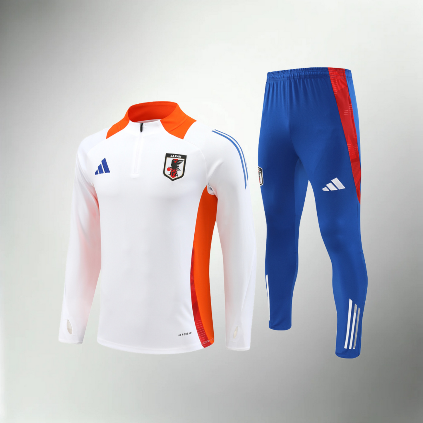 Japan White, Blue and Orange Tracksuit Set