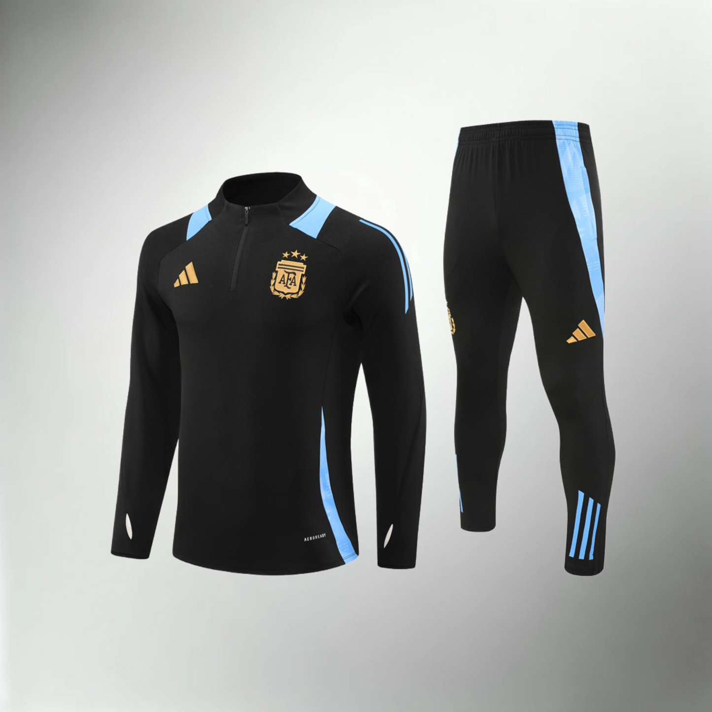 Argentina Black and Light Blue Tracksuit Set