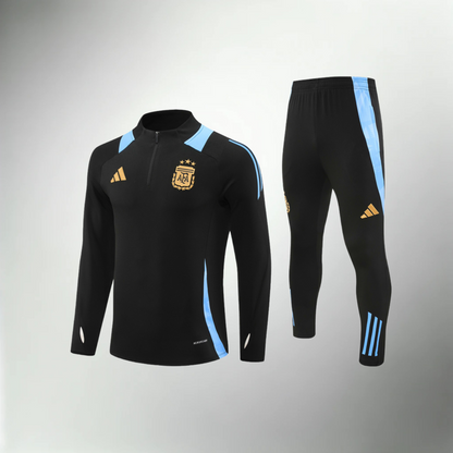 Argentina Black and Light Blue Tracksuit Set