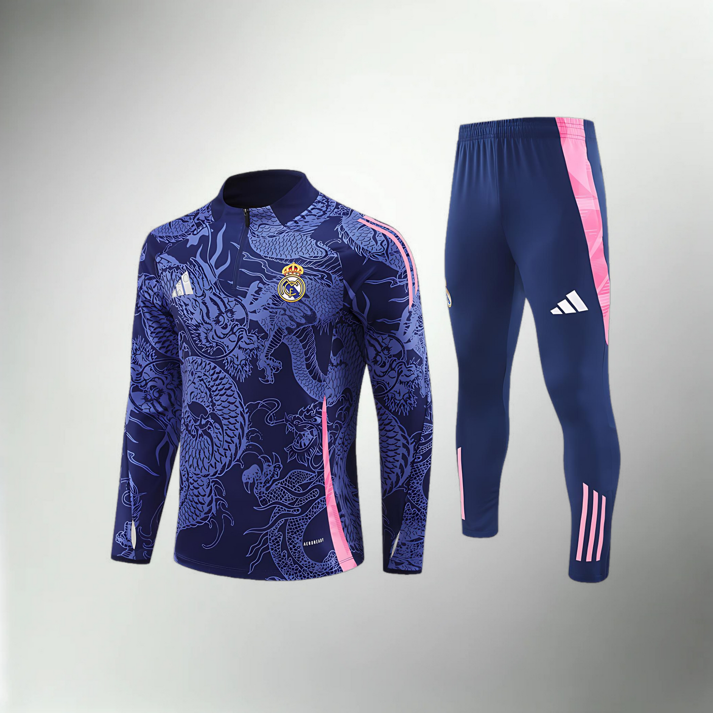 Real Madrid Blue and Pink Tracksuit Set