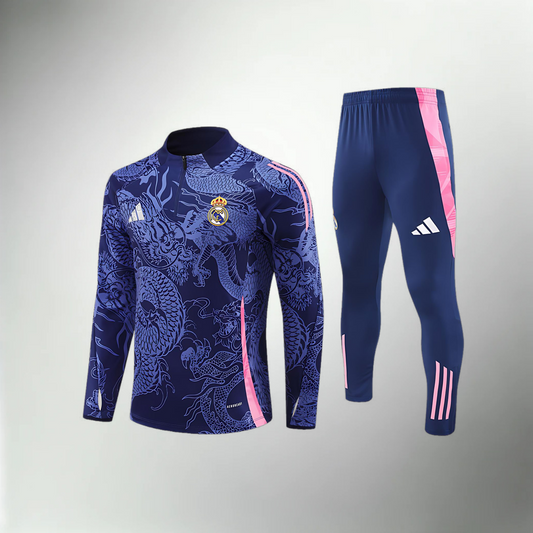 Real Madrid Blue and Pink Tracksuit Set
