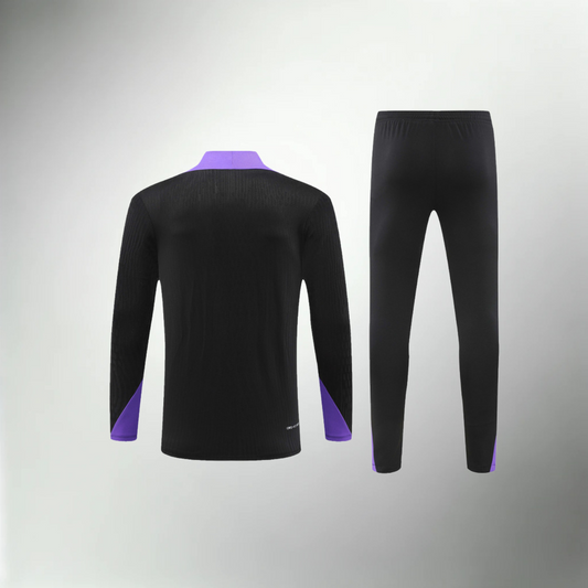 Paris Saint-Germain Black and Purple Tracksuit Set