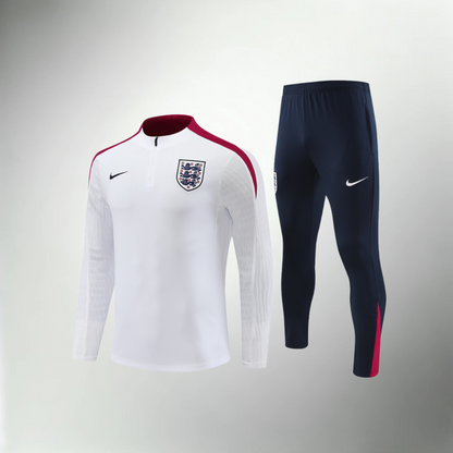 England White, Black and Red Tracksuit Set