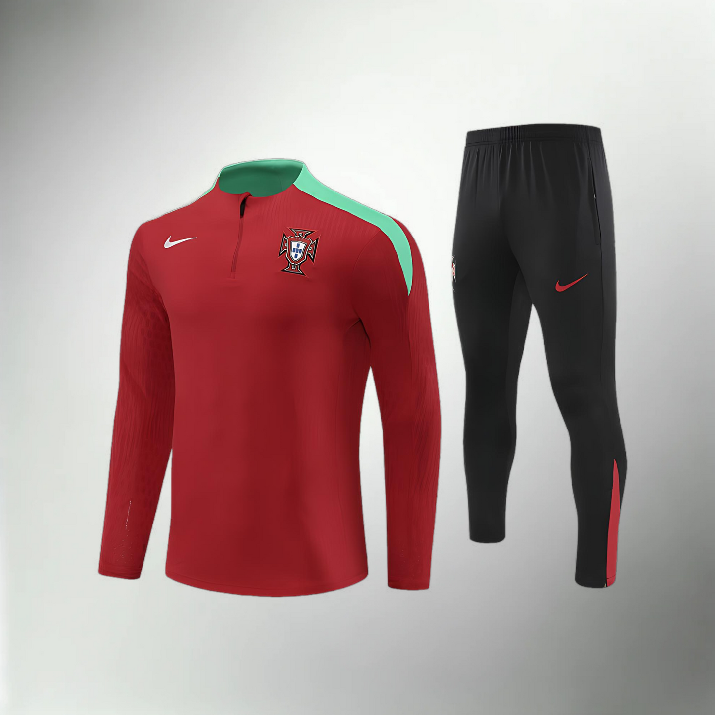 Portugal Red, Black and Turquoise Tracksuit Set