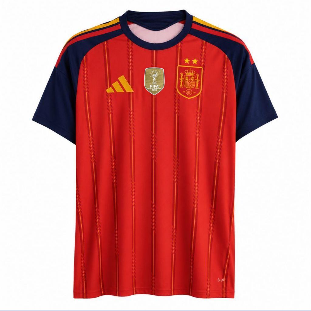 Mens Spain 2026 World Cup Home Jersey Jersey Champions Edition