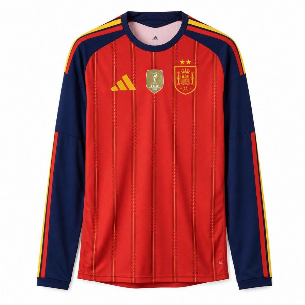 Mens Spain 2026 World Cup Home Long Sleeve Cup Home Kit Champions Edition